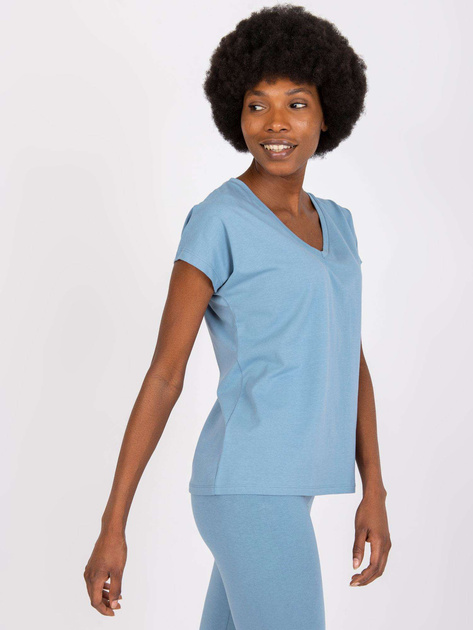 Brudnoniebieski t-shirt damski Arlette