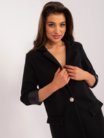 Hurt Czarna jednorzędowa marynarka damska 