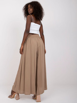 Ciemnobeżowe szerokie spodnie Surie OCH BELLA