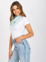 Miętowa chusta komin z wiskozy