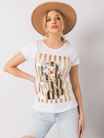 Biały t-shirt Valentina
