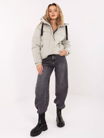 Jasnoszara pikowana kurtka zimowa SUBLEVEL