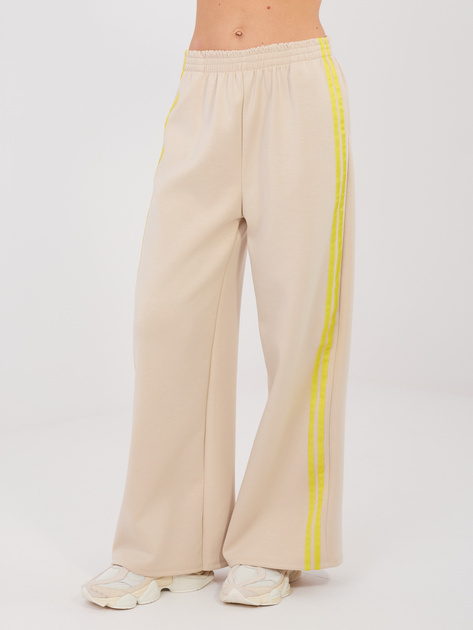 Beżowy komplet z szerokimi spodniami RUE PARIS