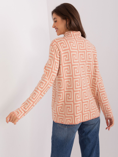 Hurt Brzoskwiniowo-beżowy damski sweter z zamkami