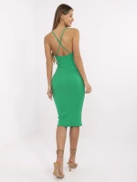 Zielona sukienka w prążek Kira RUE PARIS