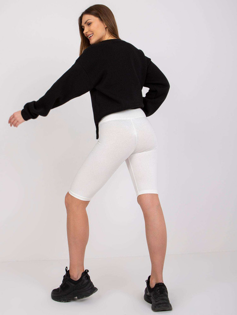 Ecru bawełniane szorty kolarki Martina