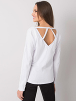 Biała damska bluzka z długim rękawem Libourne RUE PARIS