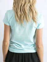 Miętowy t-shirt Peachy