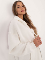 Ecru dresowa bluza basic z suwakiem