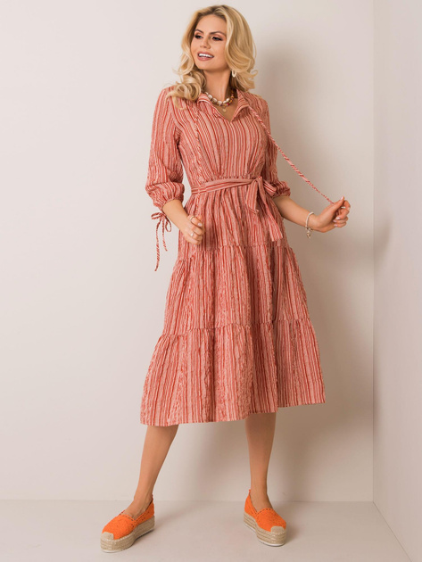 Ceglasta sukienka Hannah