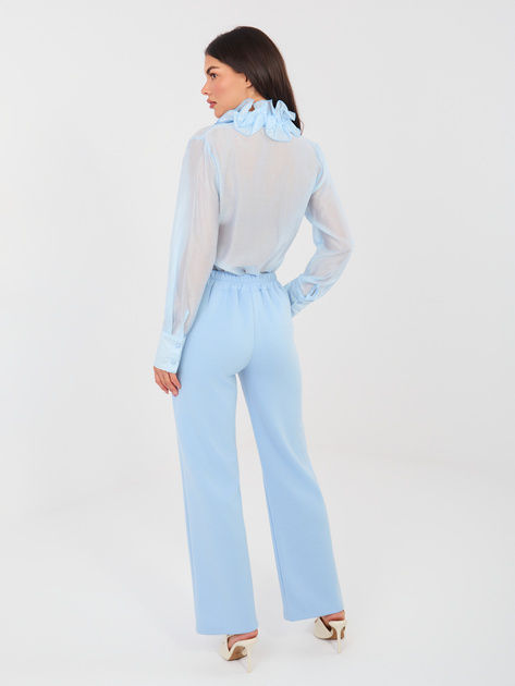 Jasnoniebieskie spodnie z miękkiego materiału RUE PARIS