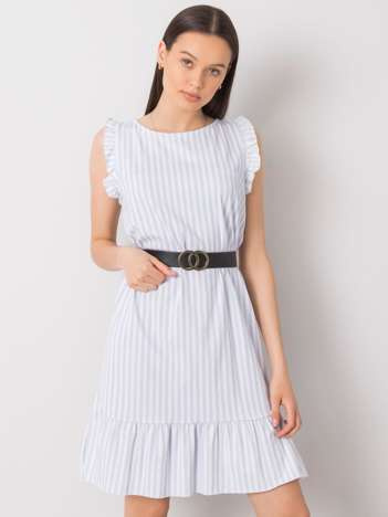 Light Blue Striped Clarabelle Dress