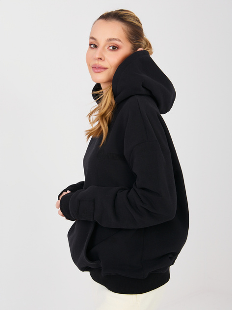 Czarna bluza oversize z kapturem NATURAL SIDE