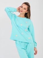 Miętowy damski komplet z miękkiego materiału RUE PARIS