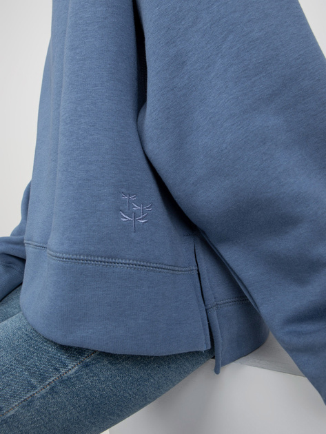 Hurt Ciemnoniebieska dresowa bluza z kapturem i rozcięciami MAYFLIES