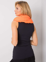 Fluo pomarańczowy komin z błyszczącą aplikacją