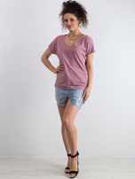 Brudnoróżowy t-shirt Emory