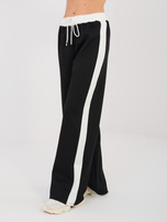 Czarny casualowy komplet z bluzą bez kaptura RUE PARIS 