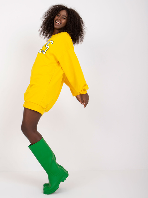 Żółta dresowa bluza z printem Poppy