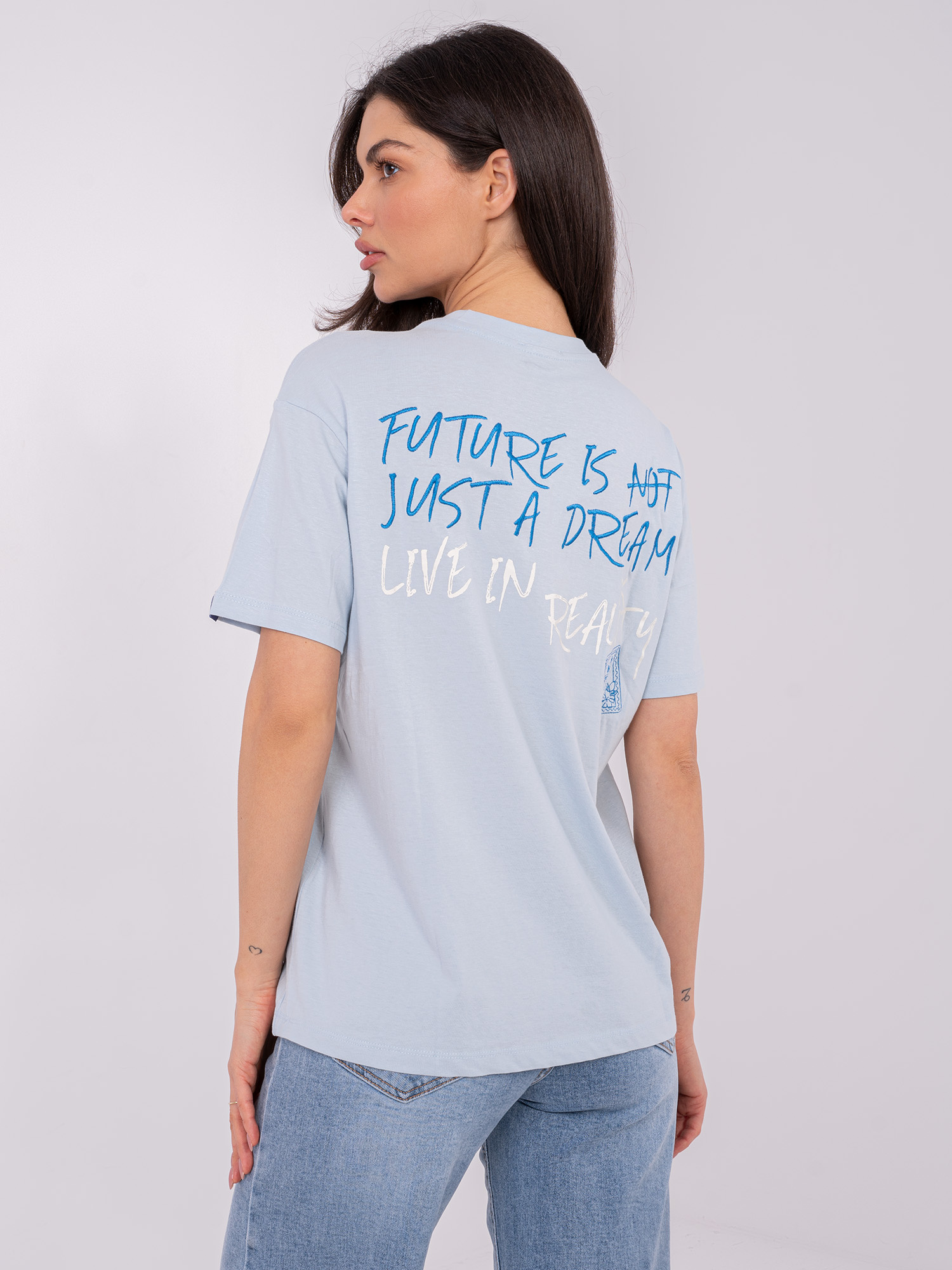 T-shirt jasny niebieski