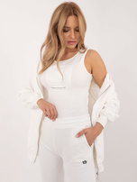 Hurt Ecru trzyczęściowy komplet dresowy z topem