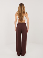 Czekoladowe dresowe spodnie z wysokim stanem