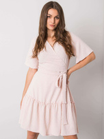 Lachelle Pale Pink Ruffle Dress