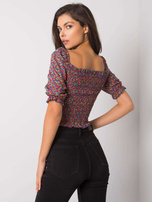 Niebieska bluzka z marszczeniem Bahia RUE PARIS