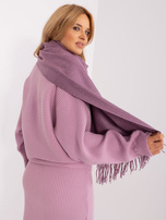 Hurtownia Fioletowy szeroki szal damski