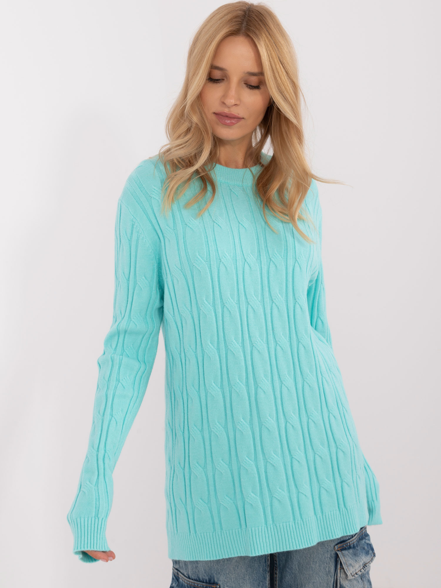 Sweter mietowy