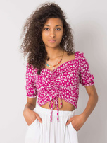 Fuksjowa bluzka we wzory Dinah RUE PARIS
