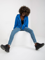 Hurtownia Ciemnoniebiesk rozpinana bluza basic z kapturem