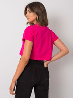 Fuksjowy krótki t-shirt Braelyn