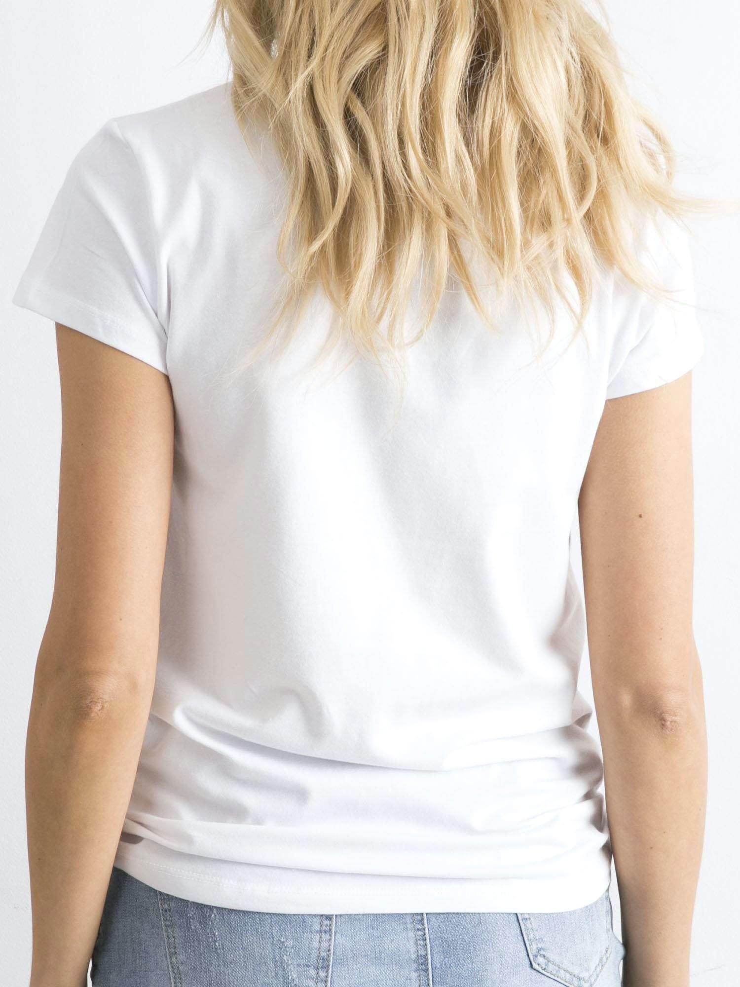 Biały t-shirt Peachy