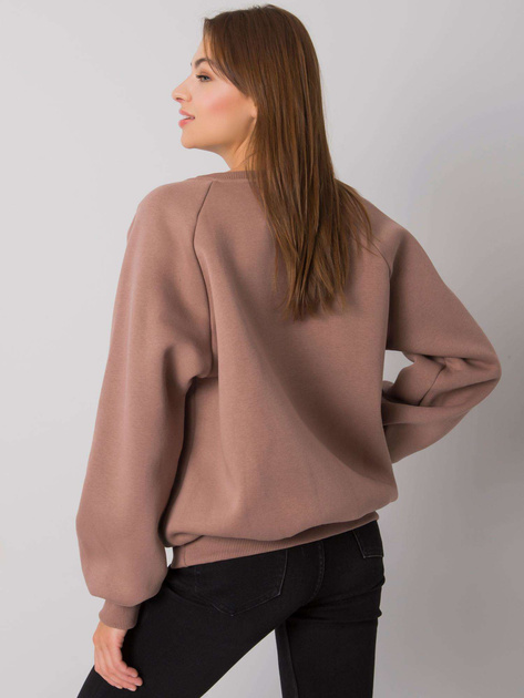 Ciemnobeżowa bluza bez kaptura Jordy