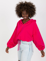 Hurt Fuksjowa rozpinana bluza basic z szerokimi rękawemi RUE PARIS 