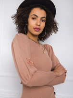 Jasnobrązowa sukienka Aleanor