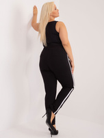 Czarne spodnie dresowe plus size Kairi