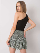 Zielono-czarna spódnica we wzory Onyx RUE PARIS