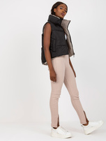 Hurt Czarna dwustronna kamizelka puchowa z pikowaniem 