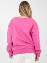 Ciemnoróżowa bluza z dekoltem w łódkę NATURAL SIDE 