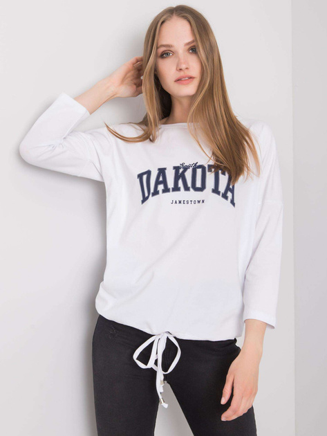 Biała bluzka z nadrukiem Rosita RUE PARIS