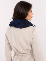 Hurt Granatowo-czarna chusta arafatka w kratę