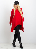 Czerwona tunika plus size Moa