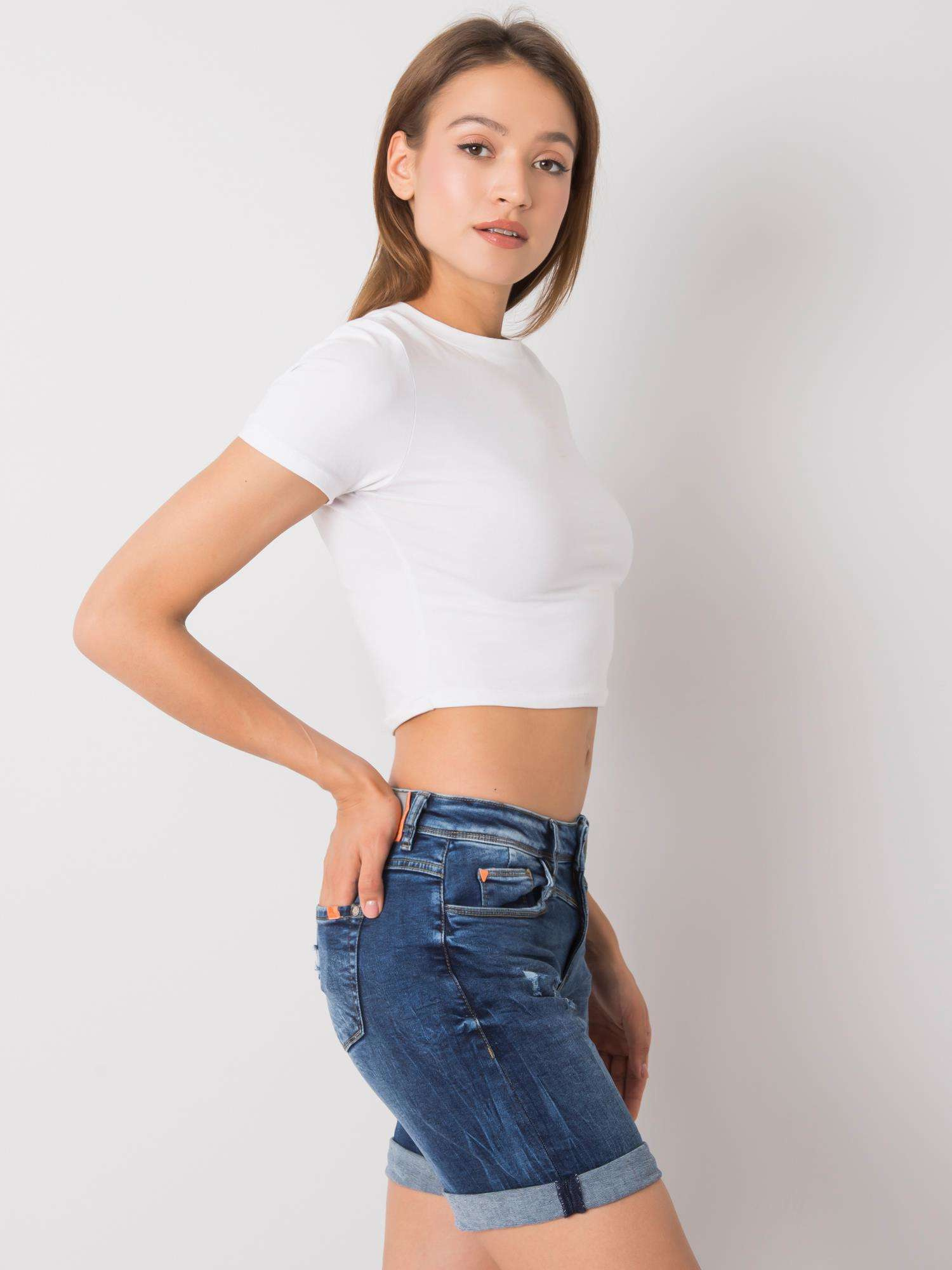 Blue denim shorts for women Virginie SUBLEVEL