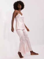 Hurt Jasnoróżowa trzyczęściowa piżama ze spodniami