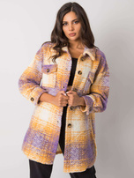 Fioletowo-żółta koszula w kratę Vissy