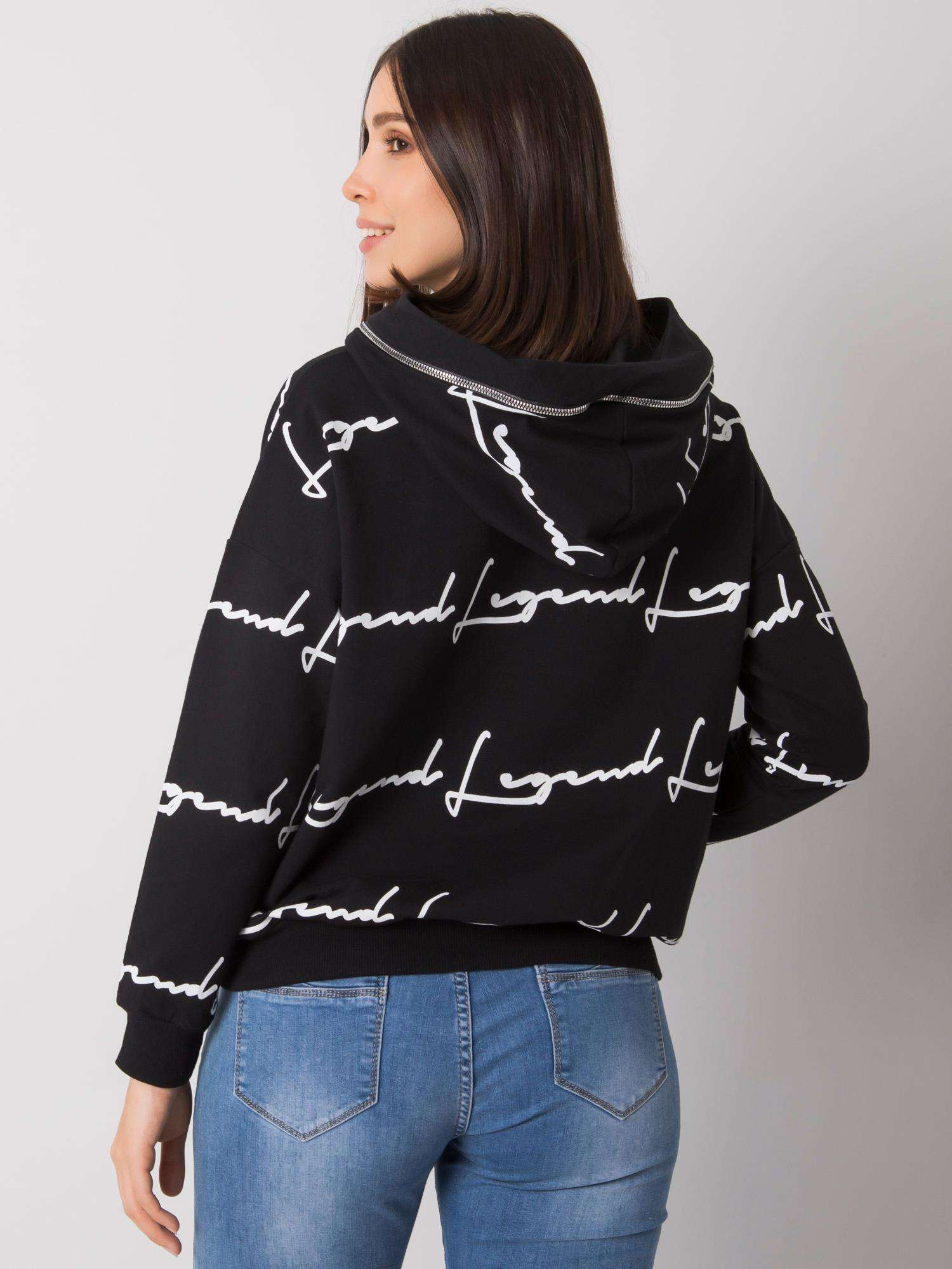 Black plus size sweatshirt with Jossa pocket