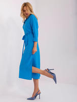 Hurt Blaue Midi-Kleid für den Alltag aus Viskose.