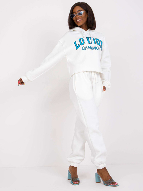 Ecru komplet dresowy z nadrukiem Laraina